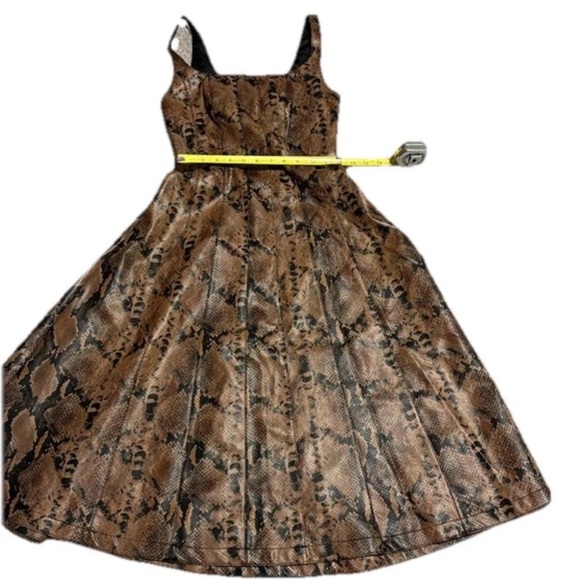 7 For All Mankind Faux Leather snakeskin Dress Sleeveless Midi. XS NWTs - Picture 1 of 17